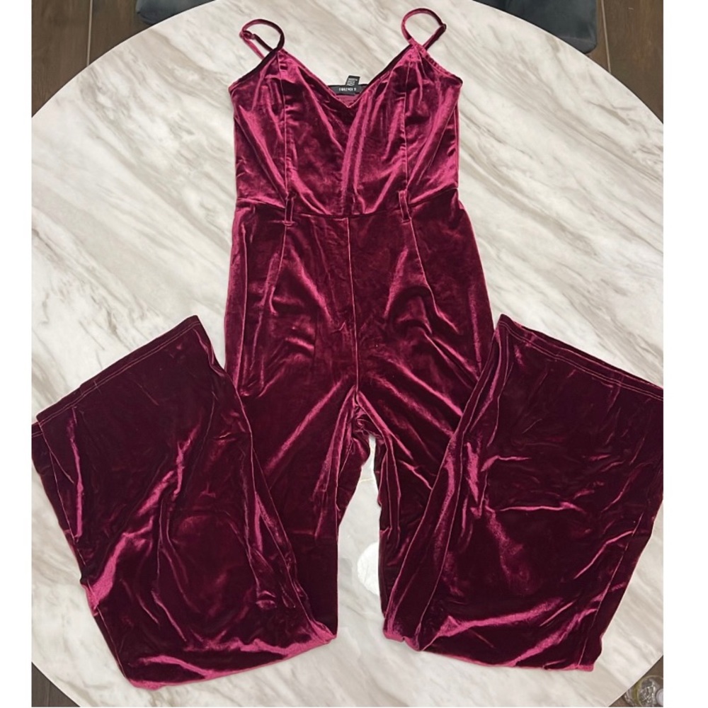 Velvet Wine colored Jumpsuit in size small